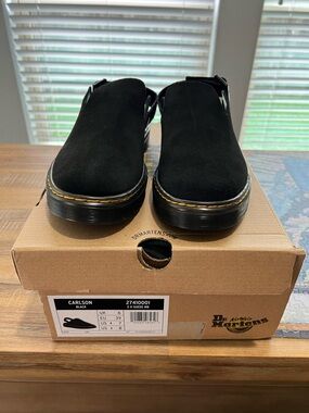 Dr. Martens Carlson - Black Suede Slip-On clog
